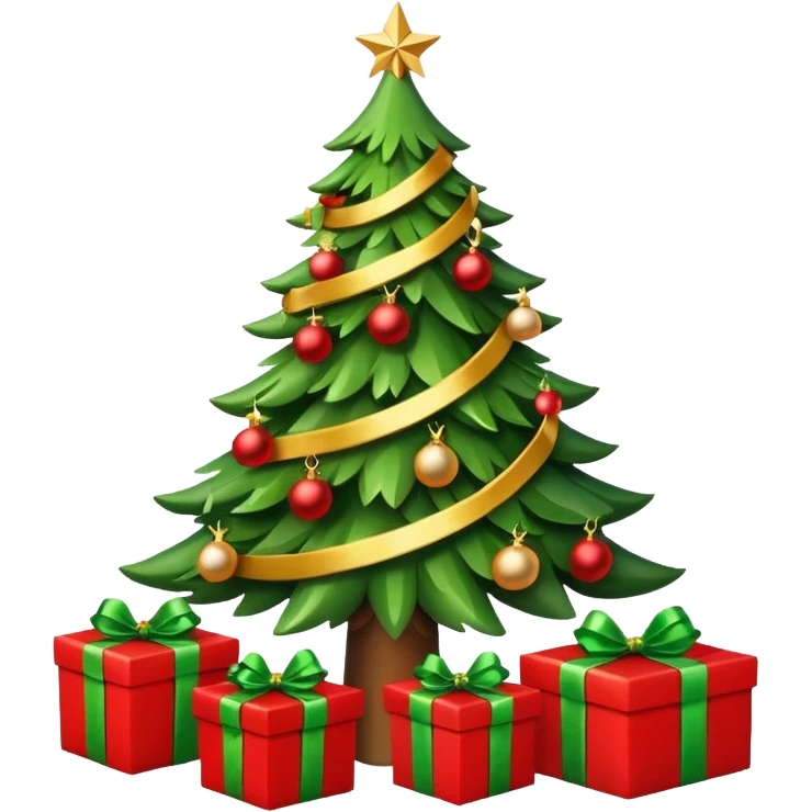 елка с подарками  emoji