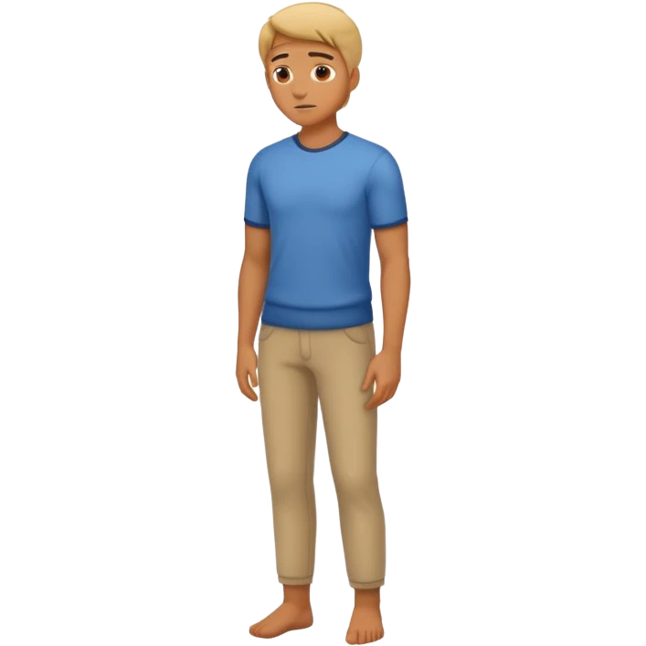 full body of a man thinking emoji