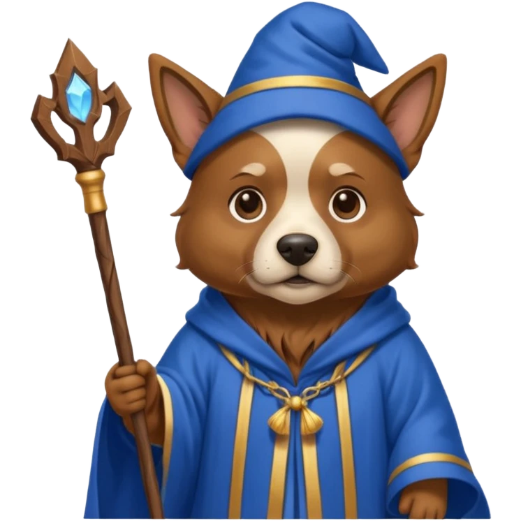 Dog wizard emoji