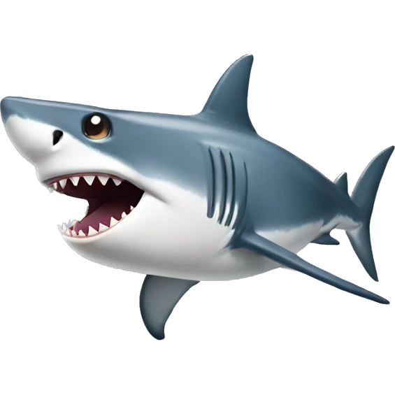 shark with surprised face emoji