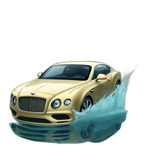 a bentley sinking in water emoji