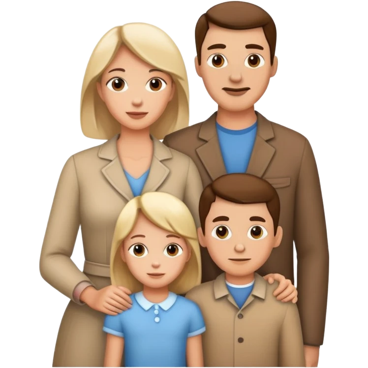 1mom 1dad 2boys 1girl emoji
