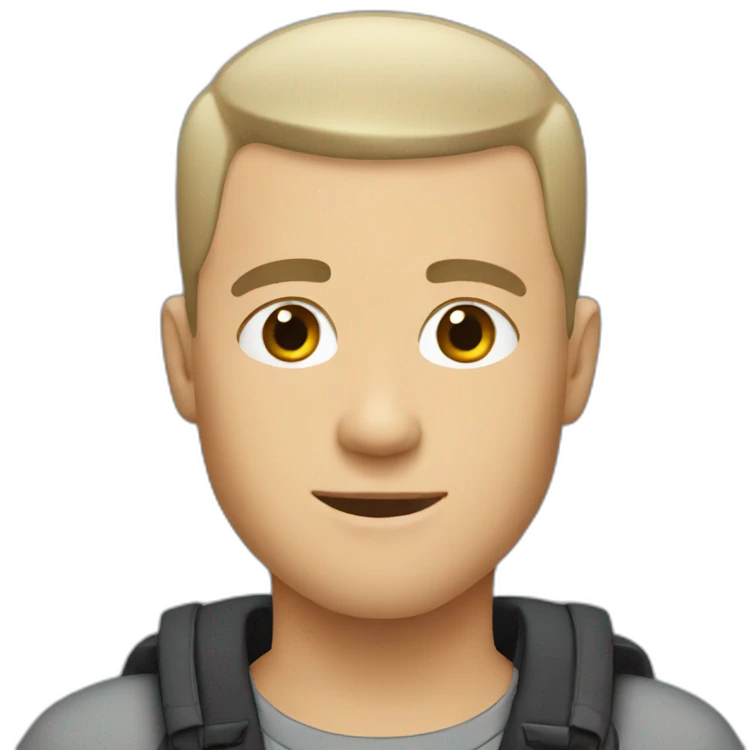 Buzz cut white guy emoji
