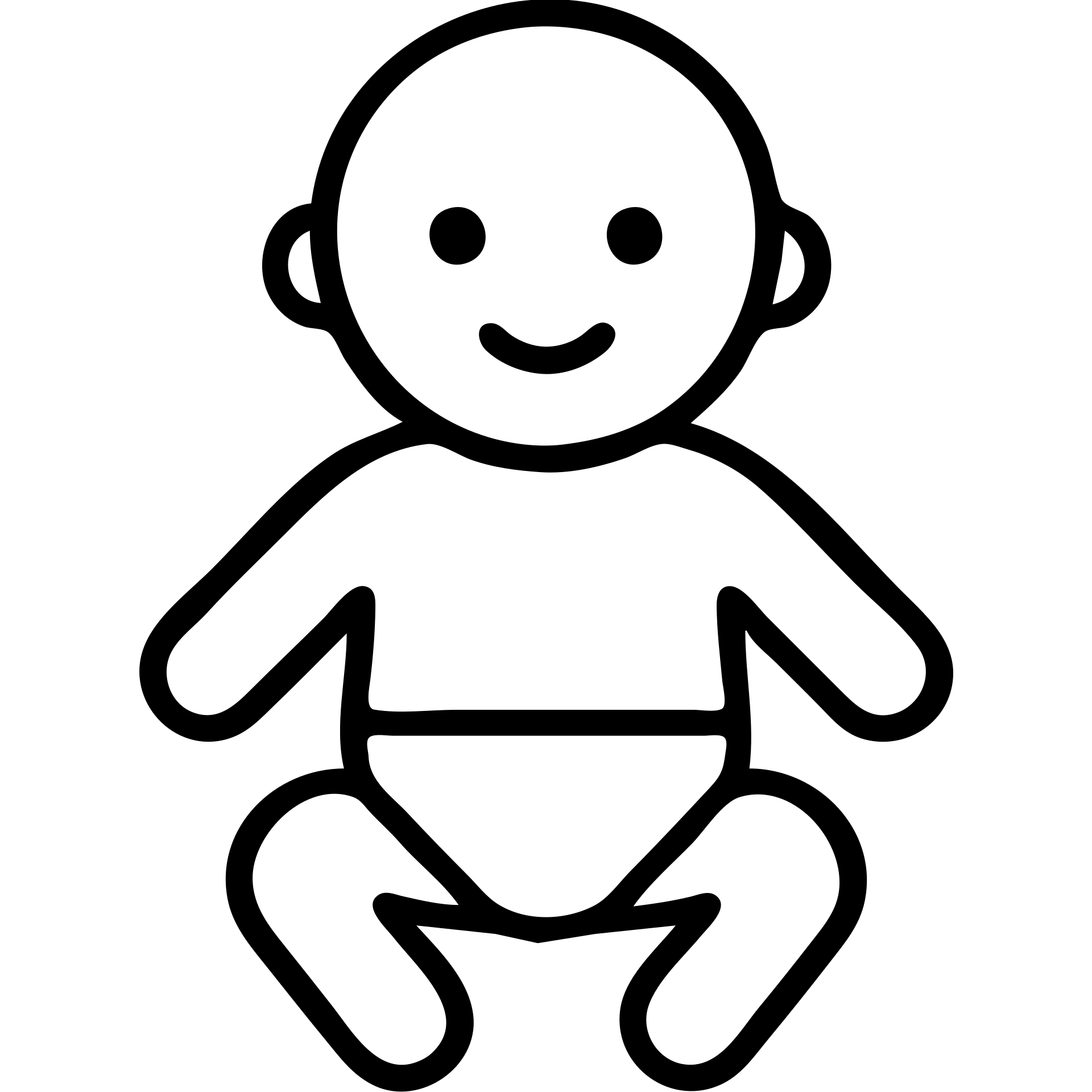 outlined icon of a baby emoji