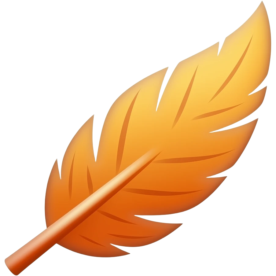 no background show a sleek icon for agility of a phoenix feather with little to no detail to signify agility, speed, grace, and athletics - NO BACKGROUND emoji
