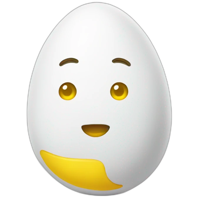white egg with a yellow tee-shirt emoji