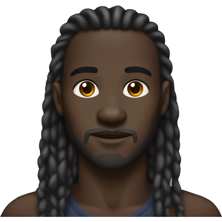 darkskin handsome dread head grown man emoji