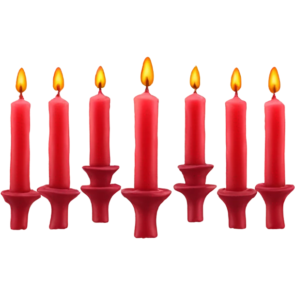 Red Christmas candles  Schwibbogen emoji
