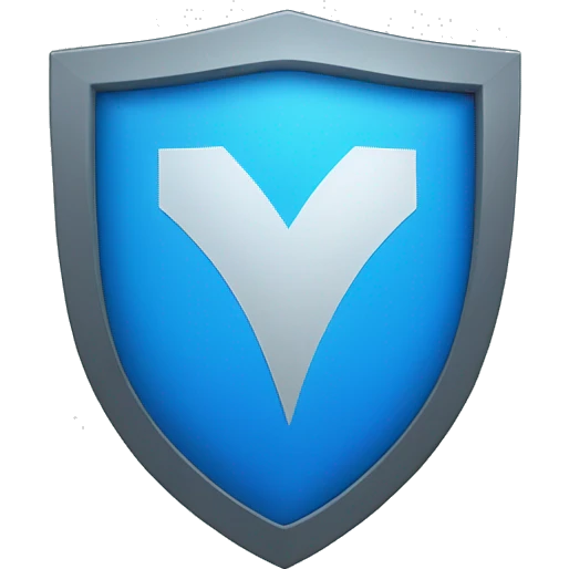 blue shield with a checkmark emoji