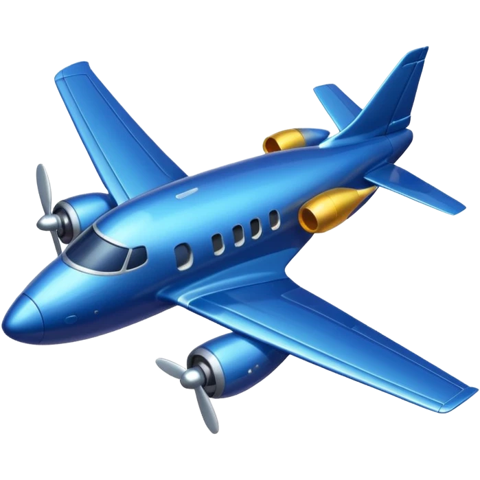 A fully coloured dark blue plane emoji