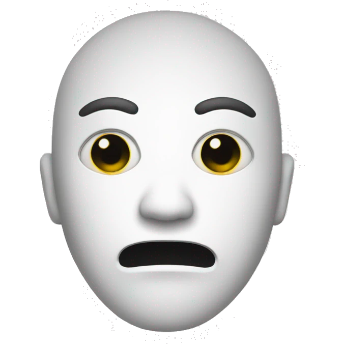 mysterious figure on white background emoji
