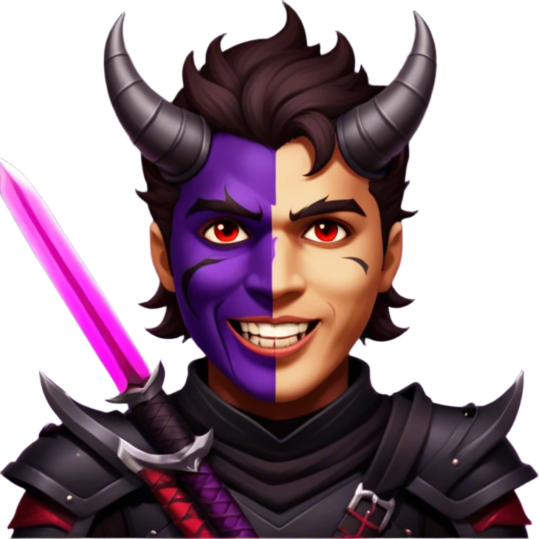 Demon-Horned Warrior emoji