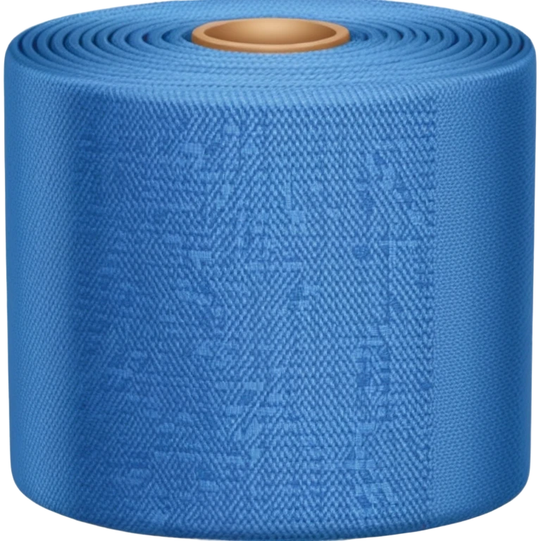 blue roll of fabric with digital pattern, smart fabric, high-tech textile emoji