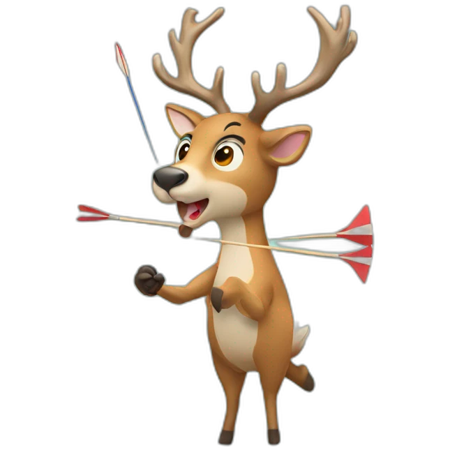 Deer playing Darts emoji