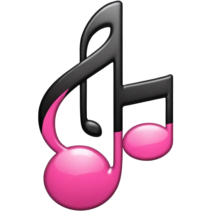 BLACKPINK-inspired black and pink music note emoji emoji