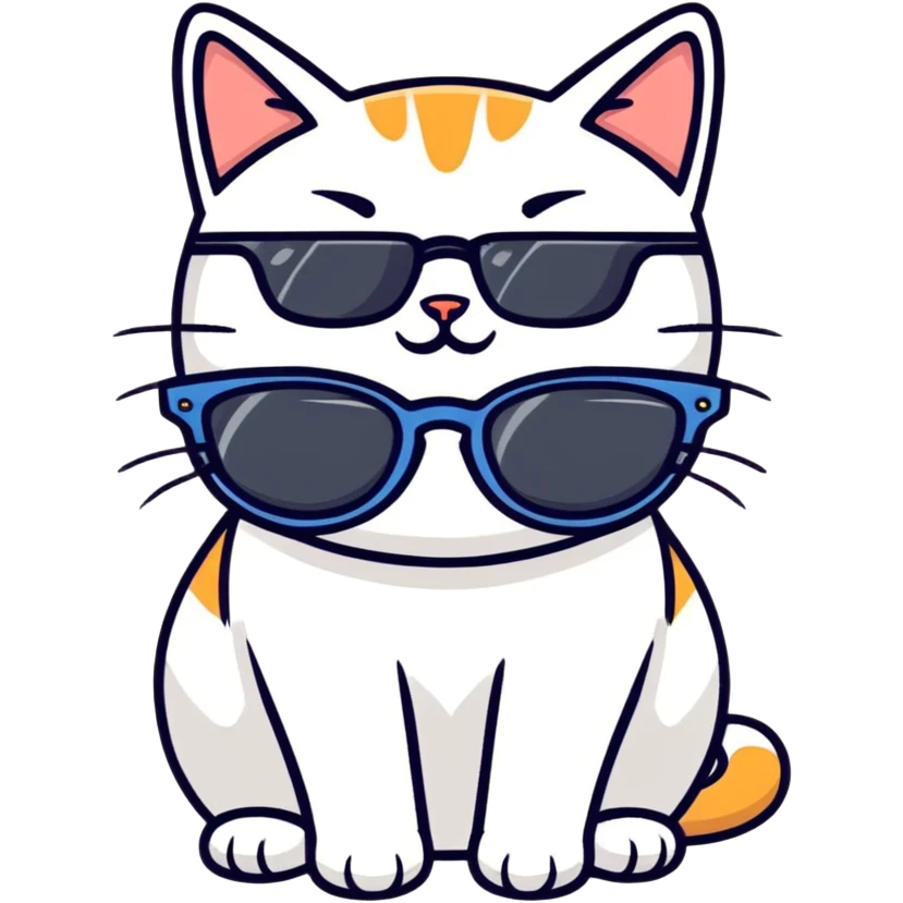 Cat with sunglasses emoji
