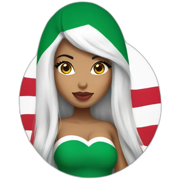 nicki minaj with algerian flag emoji