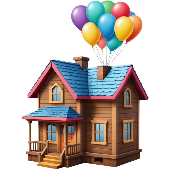The house from Up with the balloons emoji