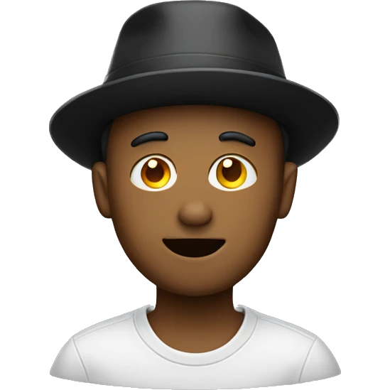 guy wearing question mark hat emoji