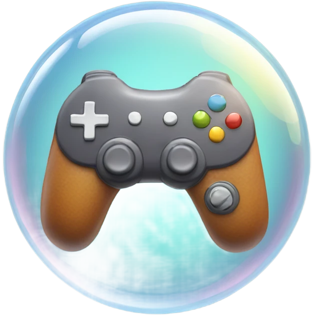 game controller in a bubble emoji