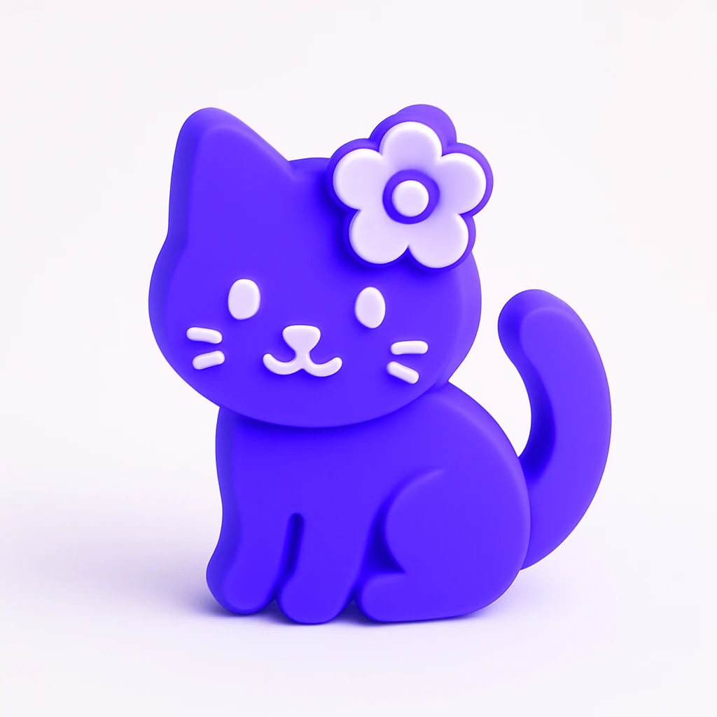 A black cat with a flower on its head in a field of flowers emoji