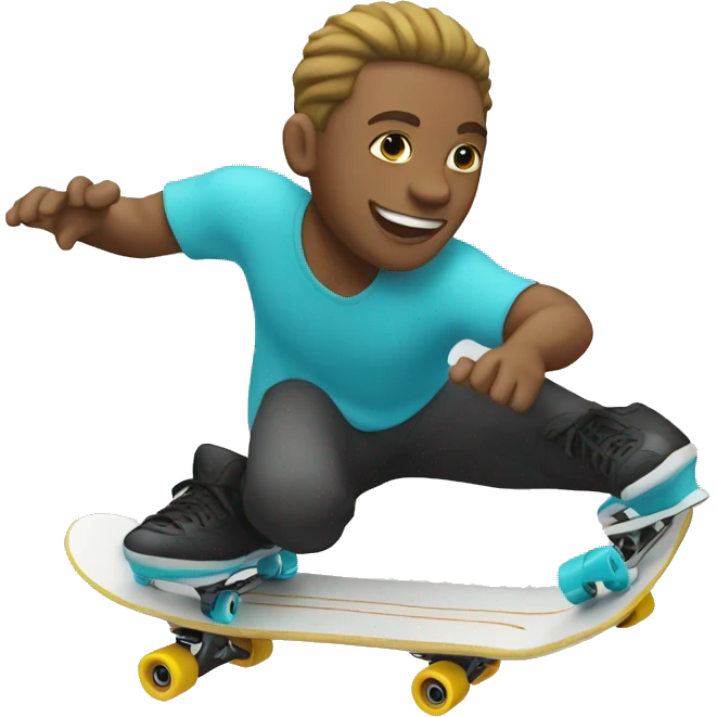 Skate man over the pool emoji