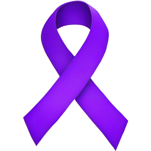 Purple survivor ribbon emoji