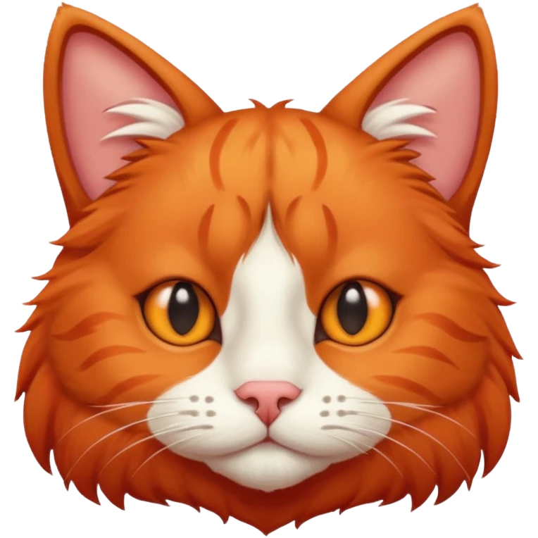 Res cat with big nose emoji