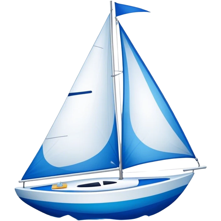 Sailboat - Sunfish (Model Year: 2021) (Iconic colour: Bright sail with blue and white) emoji