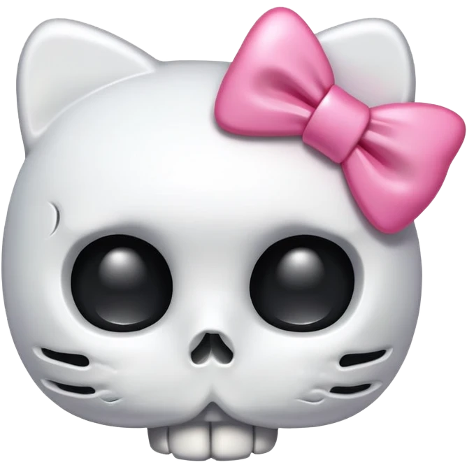 Hello kitty skull emoji