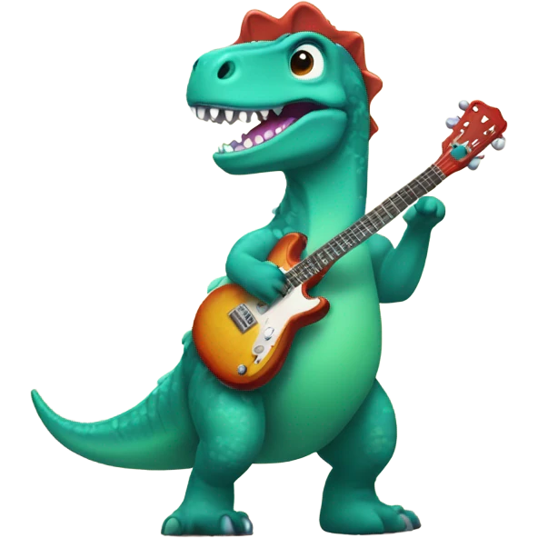 Dino with maracas emoji