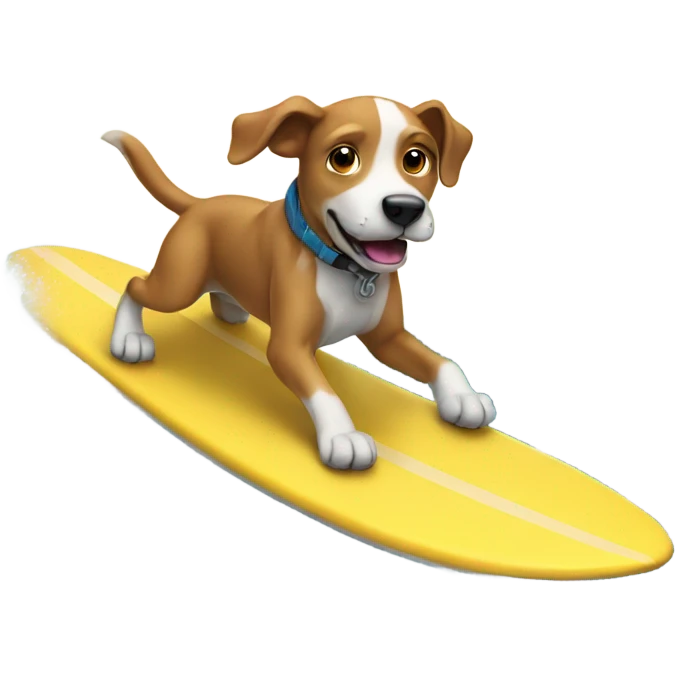 Dog surfing emoji
