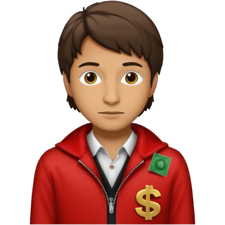 Tokyo in Money Heist, realistic emoji