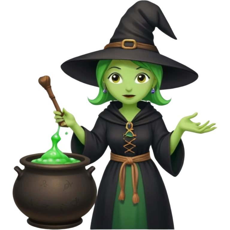 green witch cooking potion emoji