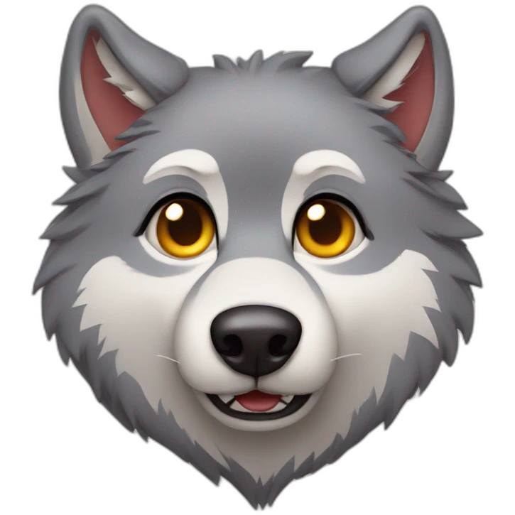 wolf with heart eyes emoji
