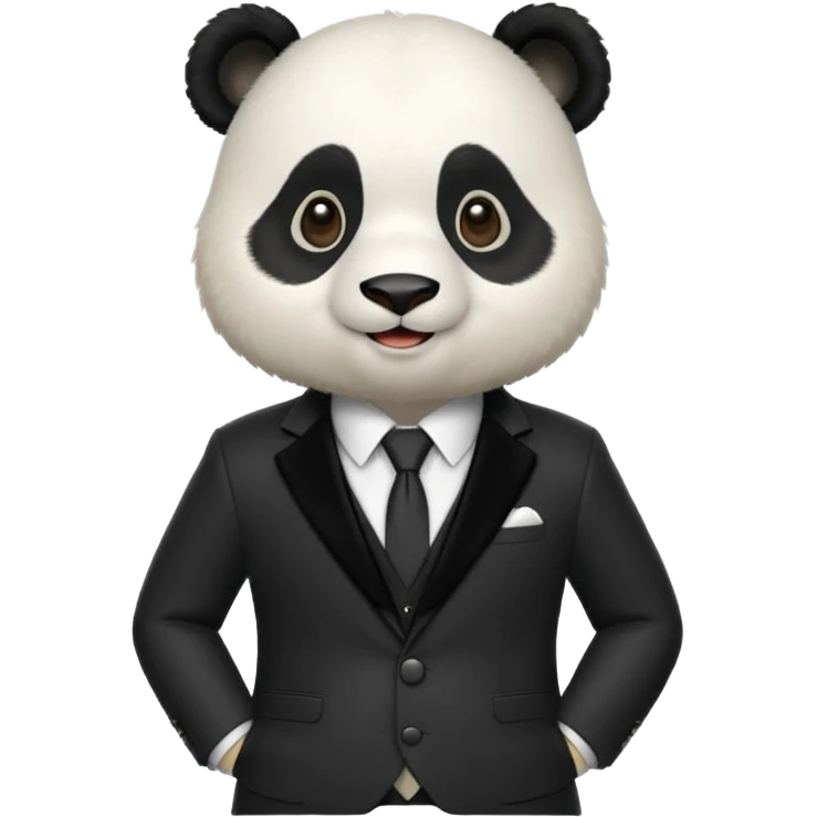 Panda in a suit emoji
