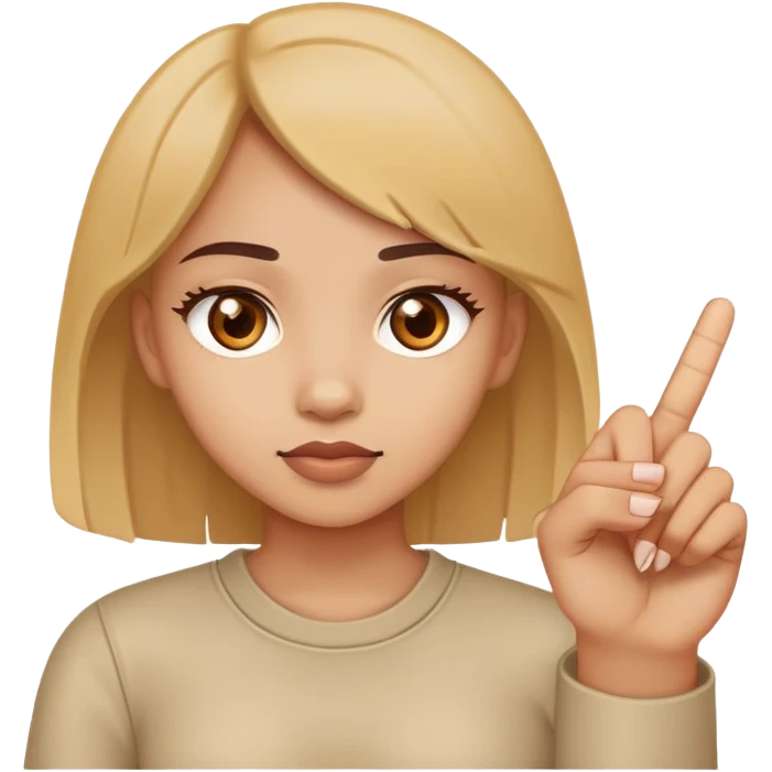 Lightskin girl holding up the middle finger  emoji