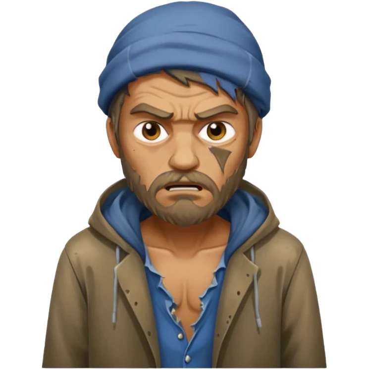 generic homeless guy angry emoji