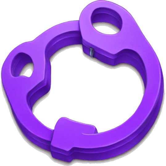 Purple handcuffs  emoji