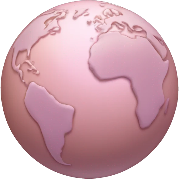 light pink earth emoji