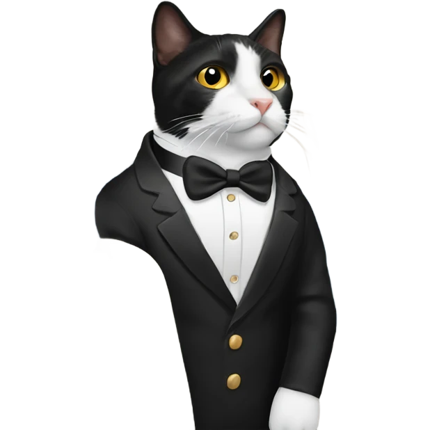 tuxedo cat on a plane emoji