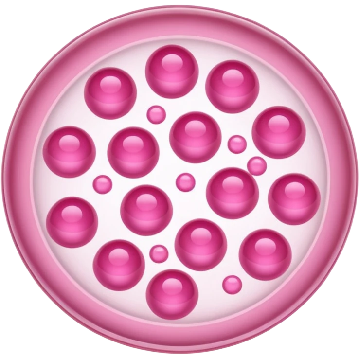 placa de petry com bolinhas rosas pequenas emoji