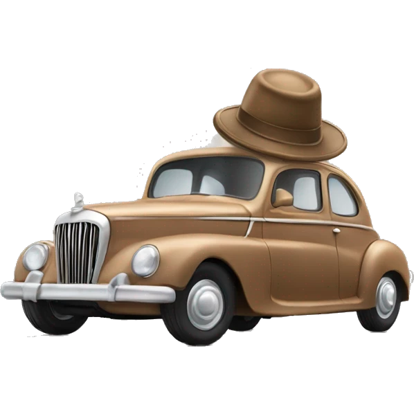 Make a car wearing a hat￼ emoji