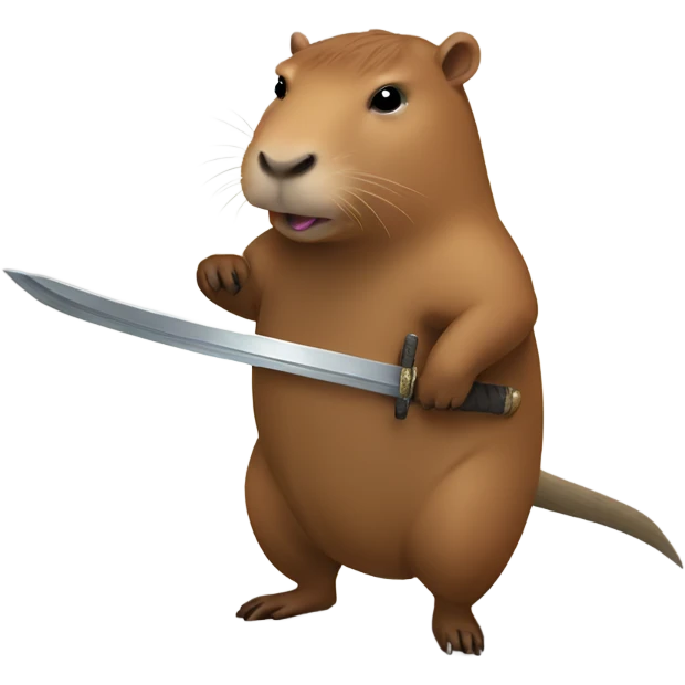 Capybara with sword  emoji