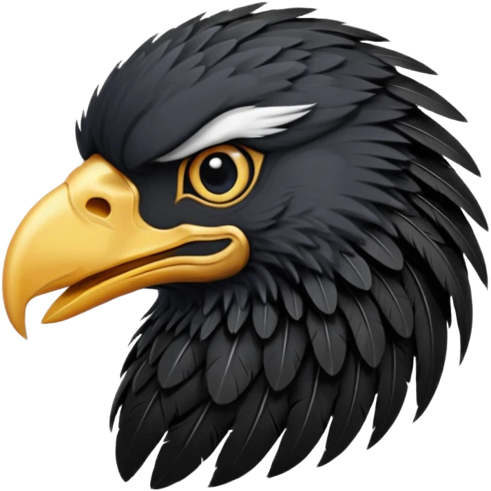  Black eagle head emoji