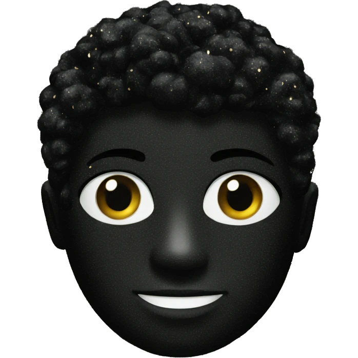 black glitter  emoji