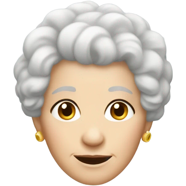 an elderly white woman with a fluffy hairstyle emoji