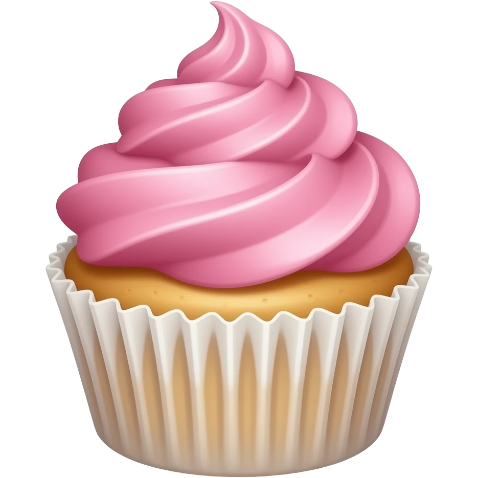 Cupcake with pink icing emoji