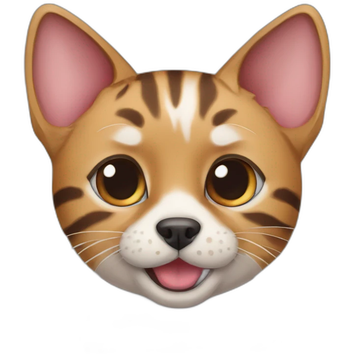 Bengal cat and dog Pomsky  emoji