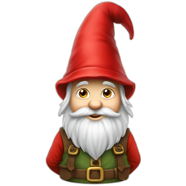 A gnome in a red hat emoji